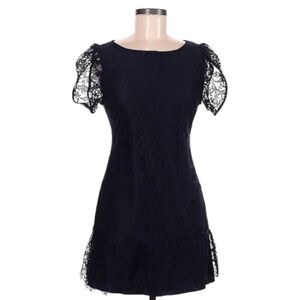 BB Dakota by Steve Madden Elegant Black Lace Dress Lined Oilslick, Size 8